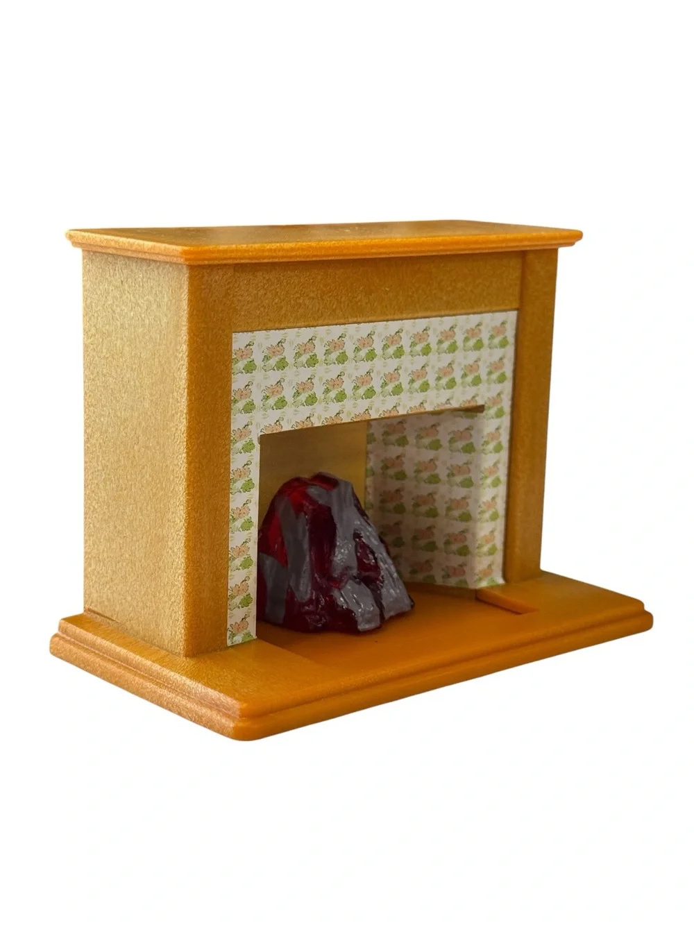 Vintage Epoch Dollhouse Fireplace Furniture Battery Operated Doll House 